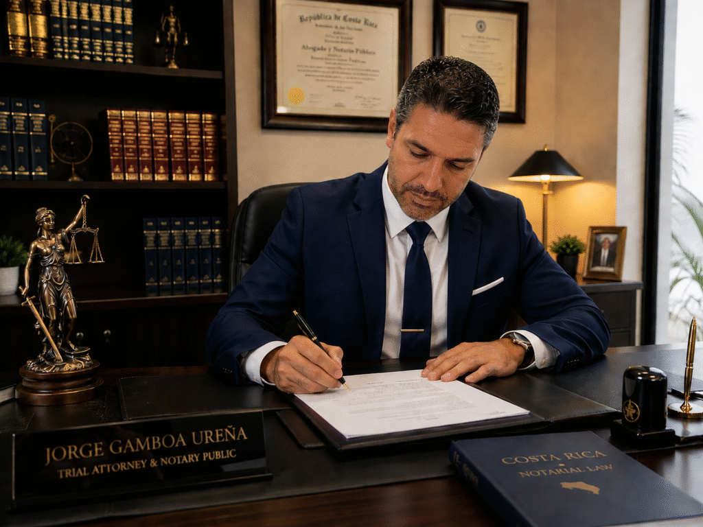Costa Rica Attorney and Notary Public providing Notary Services Costa Rica